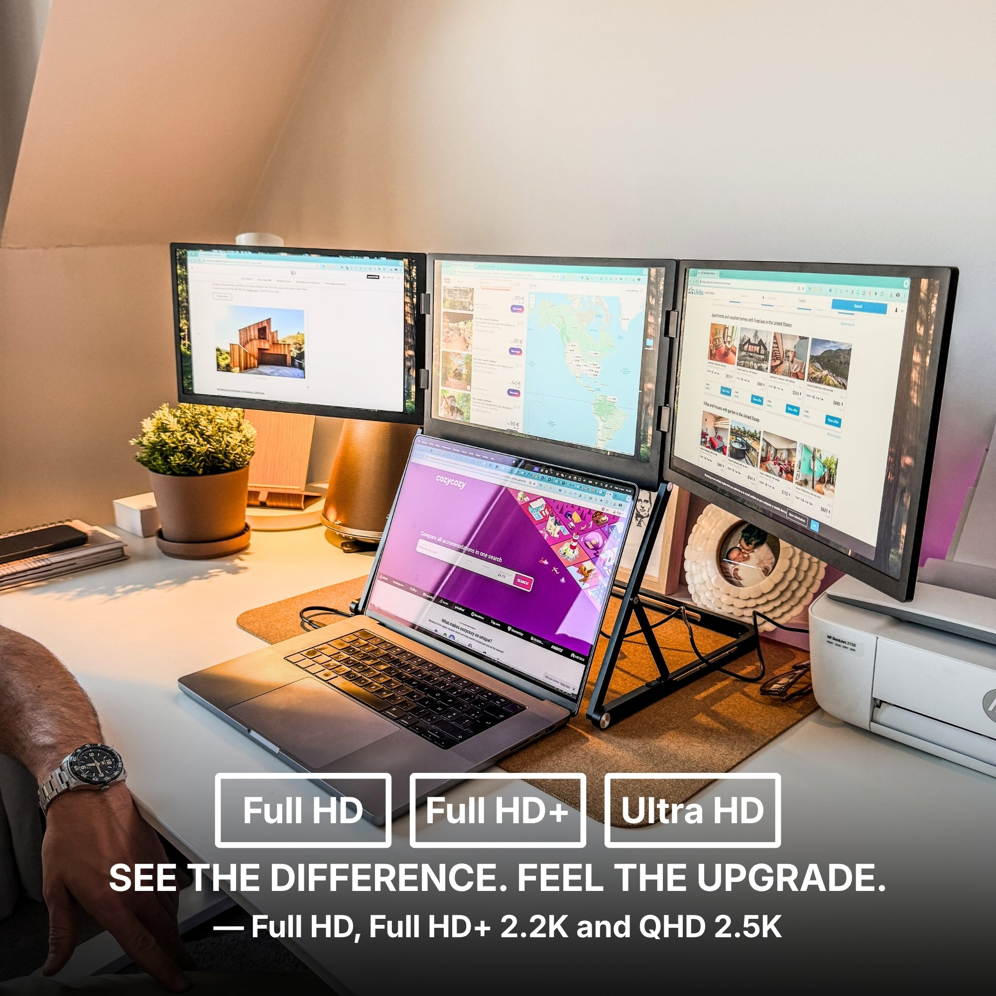 15.6" Aluminium Triple Folding Monitor (1080P / 2.5K Optional) 2