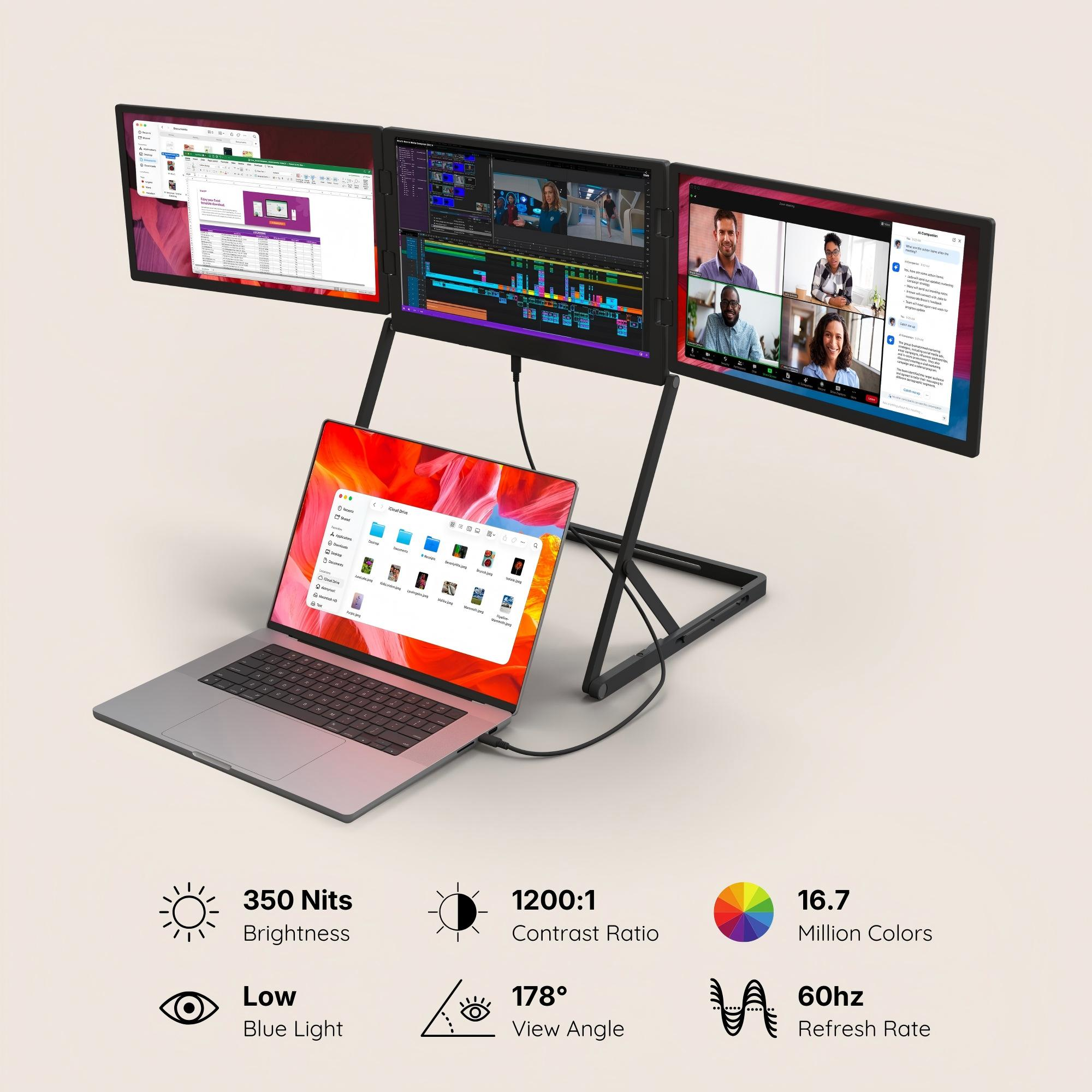 15.6" Aluminium Triple Folding Monitor (1080P / 2.5K Optional) 6