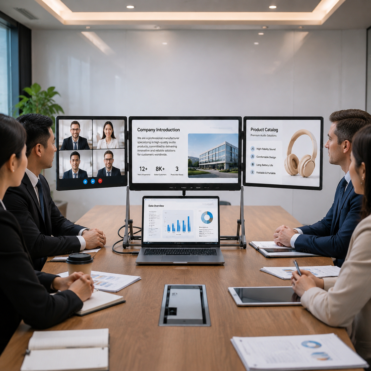 16.0" 2.5K 480cd/m² Backlit Triple Folding Monitor 2