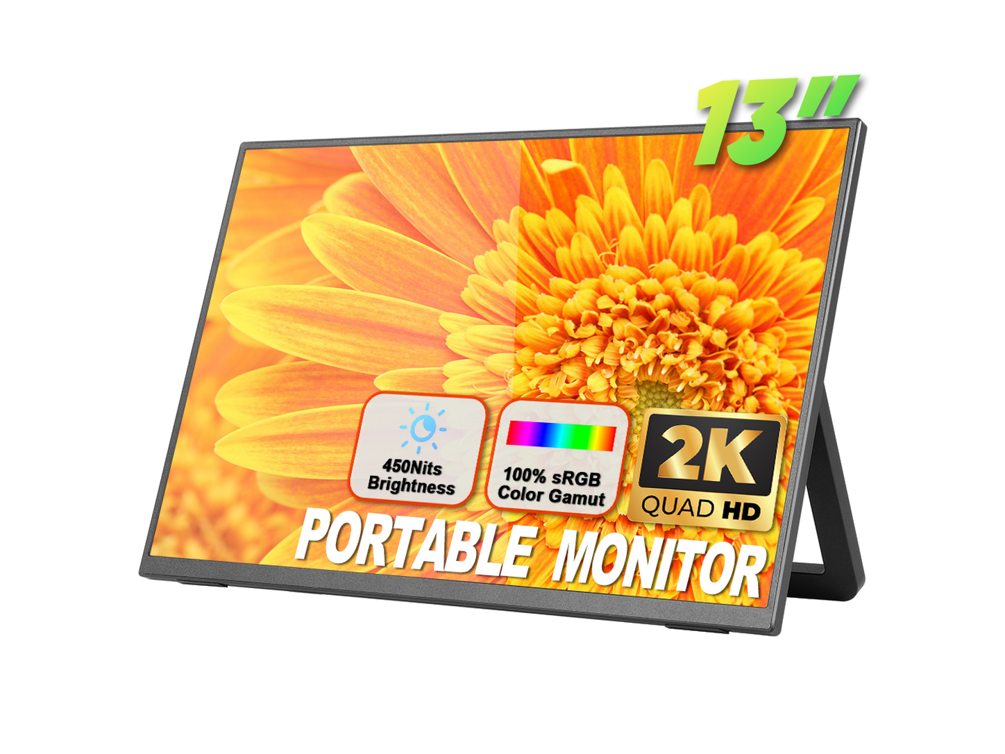 13.0" 2K HDR IPS Portable Gaming Monitor