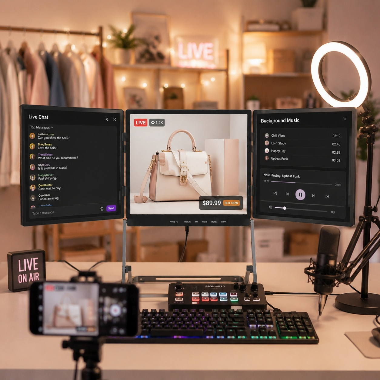 14.0" Aluminium Triple Folding Monitor (1080P / 2.5K Optional)